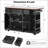 Versatile Farmhouse Kitchen Island with Tempered Glass Doors, Power Outlets, and Rolling Wheels for Efficient Storage and Mobility-245646243