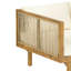 Canapé de patio en bois d'acacia 3 places avec corde et coussins hydrofuges Kamanda-124585634
