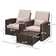 Julietta Long Sun Lounger Set with Cushions and Table