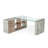 Orpheus Modular L-Shaped Glass Writing Desk