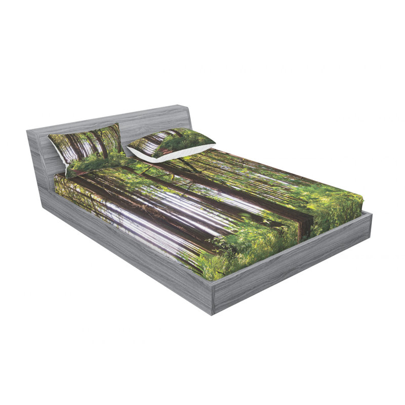 Microfiber Sheet Set, Queen Sheet Set with Fitted Sheet