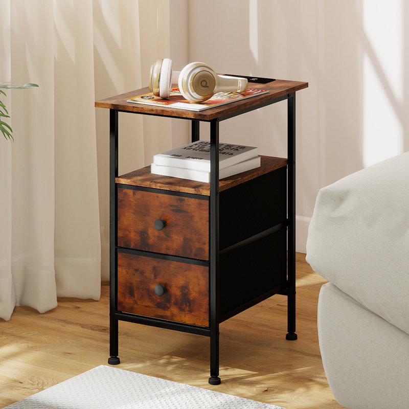 48cm W Manufactured Wood Bedside Table
