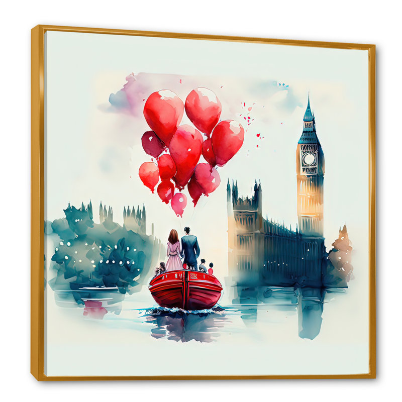 - Art mural traditionnel sur toile, H 16 po x l 16 po x P 1 po, Toile avec cadre flottant or