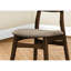 2 chaises de cuisine pour salle à manger, 32 po de hauteur, noyer foncé, siège rembourré beige de 2 chaises contemporaines