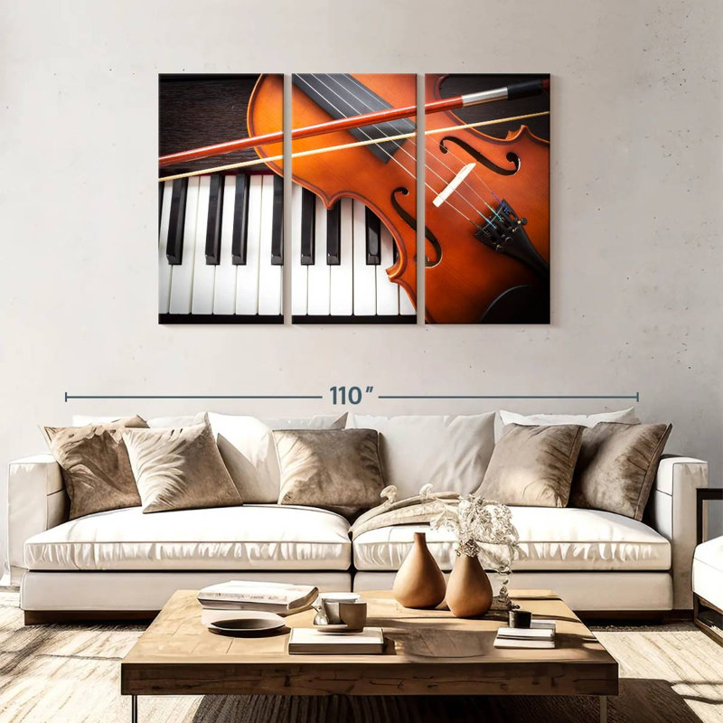 Abarca Violin And Piano Instruments, 48" H x 74" W