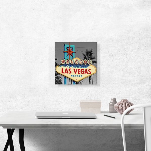 The Welcome to Fabulous Las Vegas Sign at Night, Paradise, Clark County, Nevada, USA by Walter Bibikow - Unframed Photograph Hokku Designs Size: 24