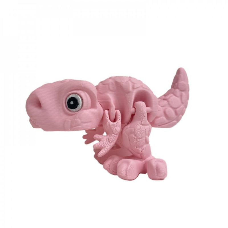 3D Printed Allosaurus Flexi Dinosaur Figurine, Pink