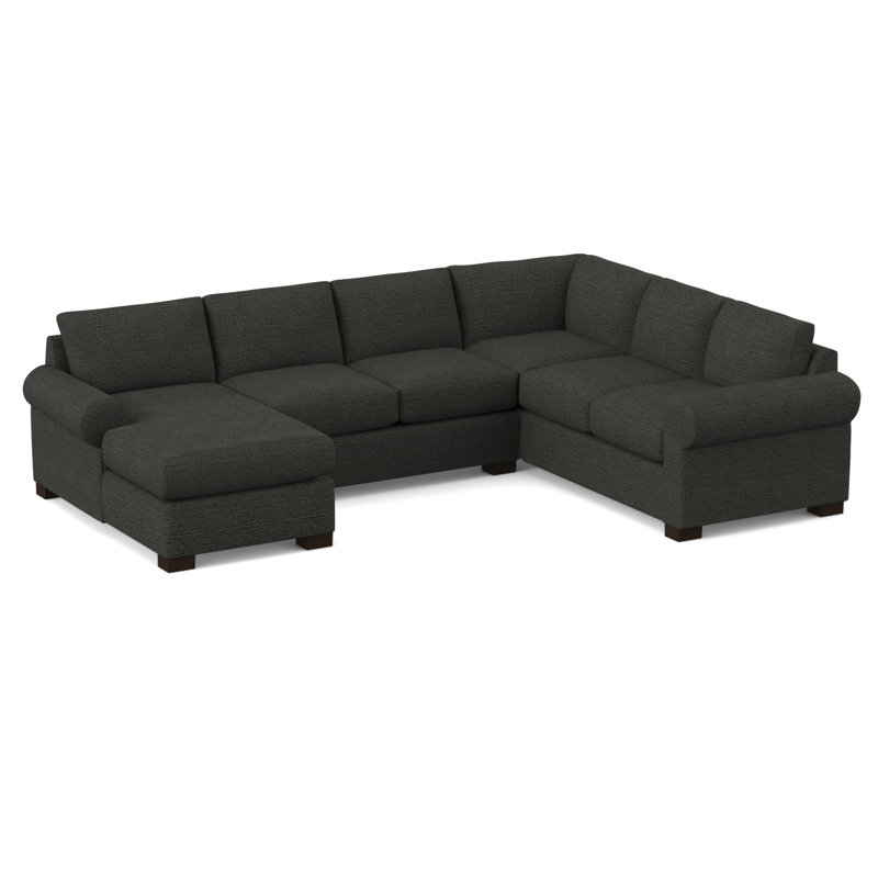 140" Wide Right Hand Facing Corner Sectional, Antic Pepper