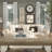 Rectangular Mango Wood Wall Panel Hand Crafted With Intricate Carving, White and Brown
