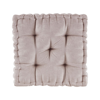 Poly Chenille Square Floor Pillow Cushion Blush 20X20"