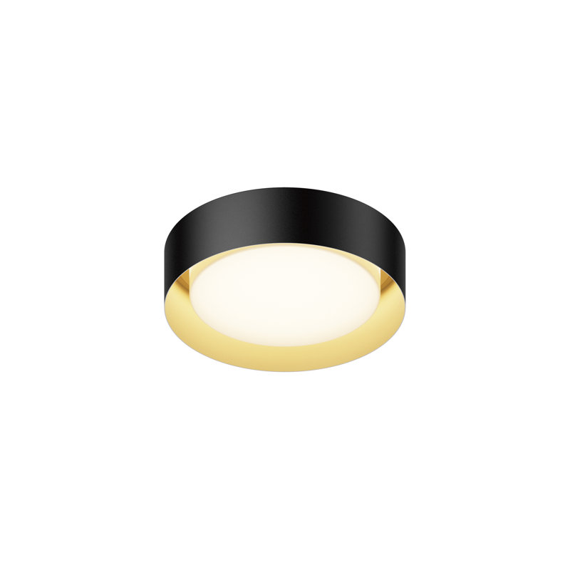 Artyom Pastic LED Flush Mount, Black/Gold