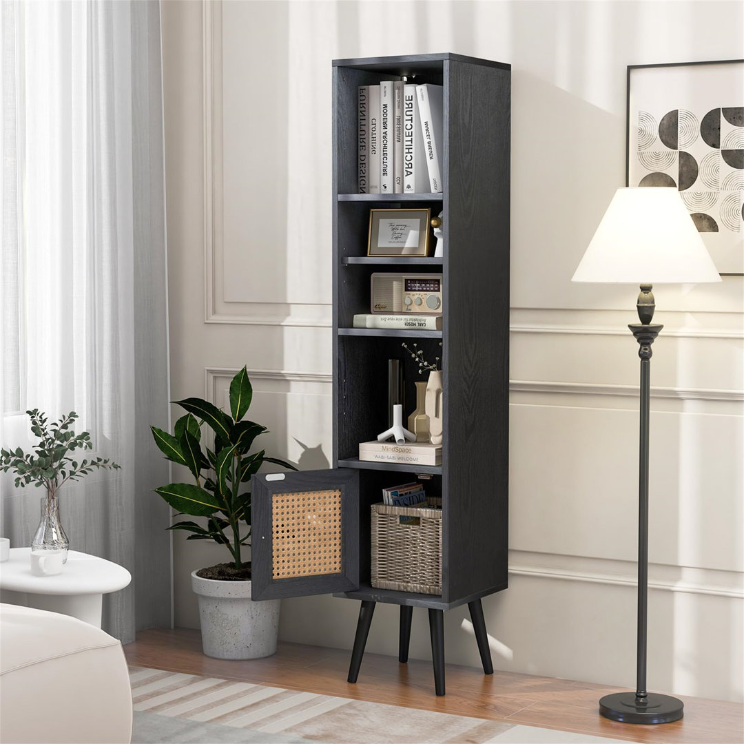 Alisse 137cm H x 29cm W Book Cabinet Bookcase