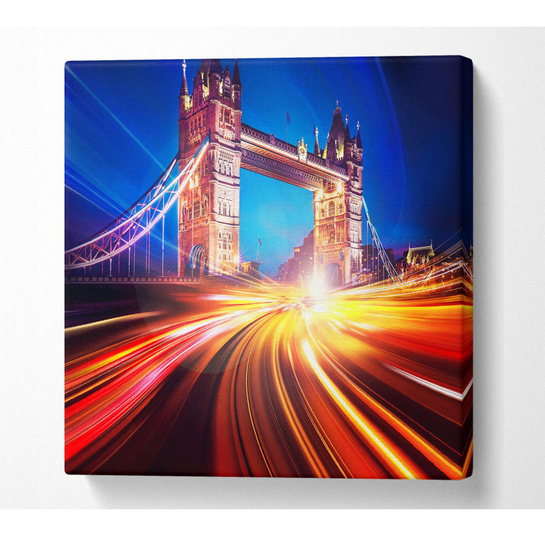 Tower Bridge Speed Of Light 2 - Kunstdrucke auf Leinwand - Wrapped Canvas