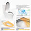 Siège de toilette bidet intelligent à poignées latérales - Chauffé, buse autonettoyante, température de l'eau réglable, fermeture silencieuse, couvercle automatique, conception centrée sur l'hygiène portative avec nettoyage automatique des buses,