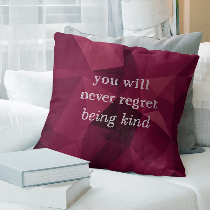 Housse de coussin en faux pierres "kind", 16 po x 1 po, Spinelle, Polyester/ Bourre en polyester