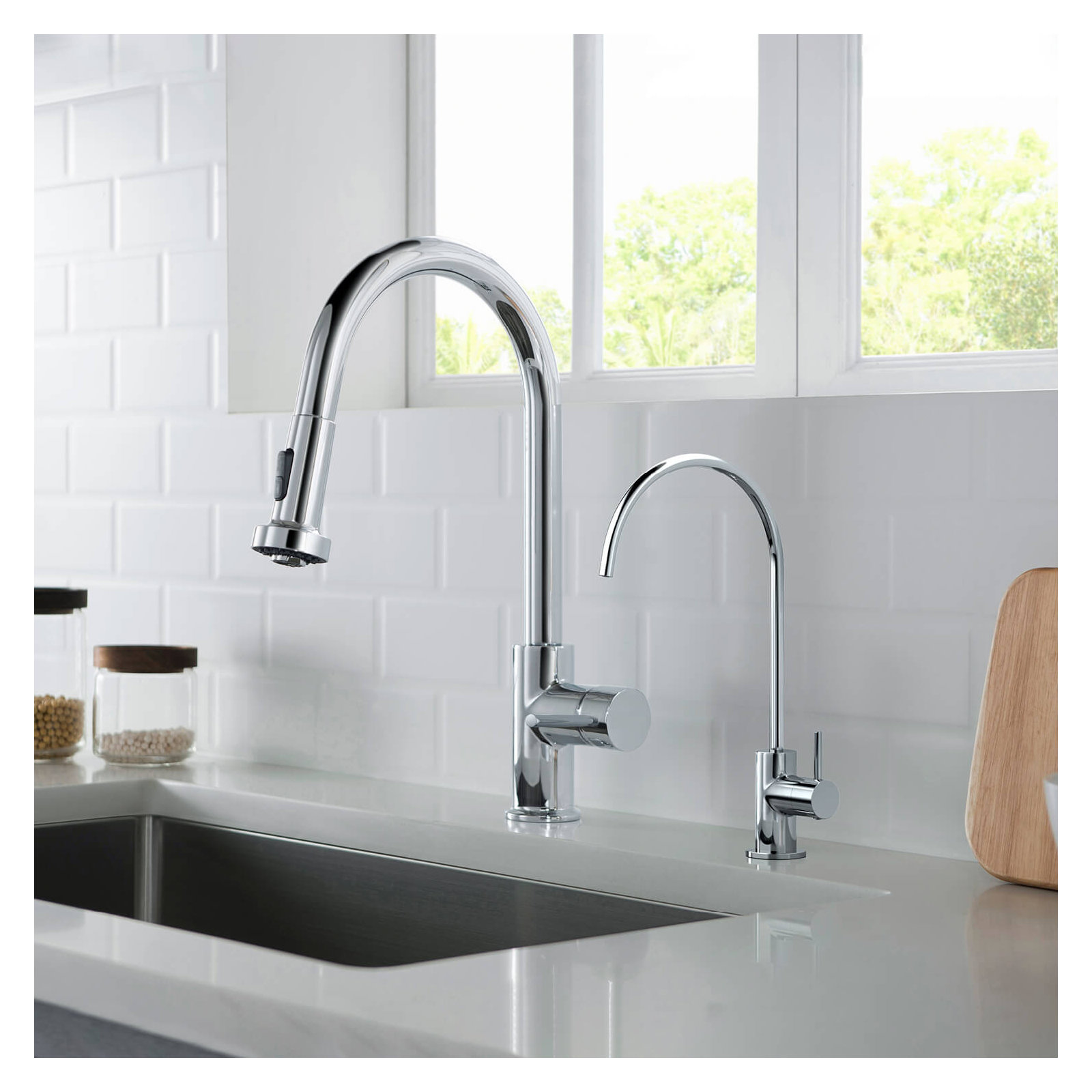 Circular Cold Water Dispensers, Chrome