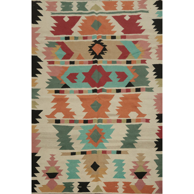 Tapis turc géométrique Kilim 6 x 8