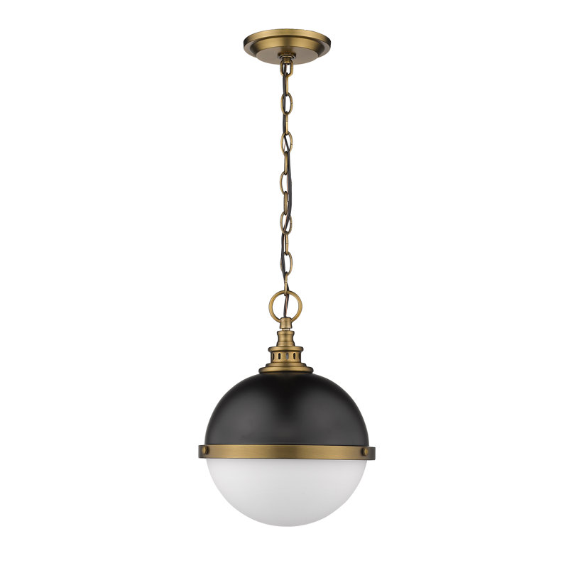 Barriffe 2 - Light Single Pendant, Matte Black/Chrome