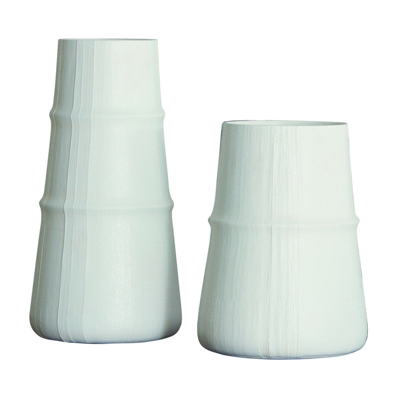 Handmade Ceramic Table Vase, Soft White
