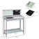 Wooden Potting Bench Work Table with 3 Removable Wheels