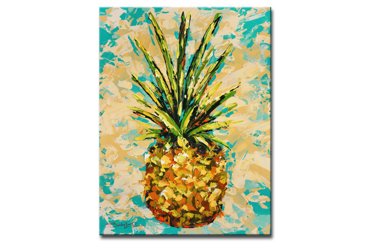 Fiesta Pineapple by Sarah LaPierre - 1 Piece Wrapped Canvas Painting Print