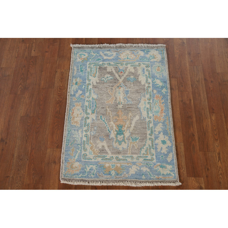 Tapis oriental à motif végétal Oushak Foyer 2x3