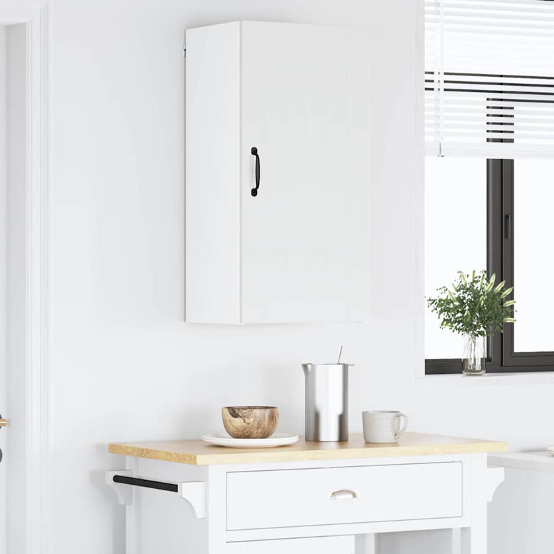 Vidaxl Kitchen Cabinet Sonoma Oak 50 X 31 X 80 Cm Engineered Wood, 80cm H x 40cm W x 31cm D, High Gloss White