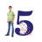 Number 36'' Cardboard Standup