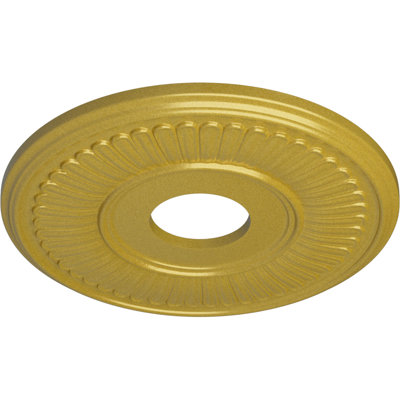 Médaillon de plafond Endurathane Artis, DO 15 3/4 po x P 1 3/8 po (convient aux auvents jusqu'à 6 7/8 po), finition cuivre antique peinte à la main