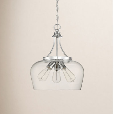 Breena 3-Light Dimmable Dome Pendant
