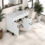 Meuble-lavabo spacieux avec lavabo, panneau de particules, conception moderne en noir et blanc