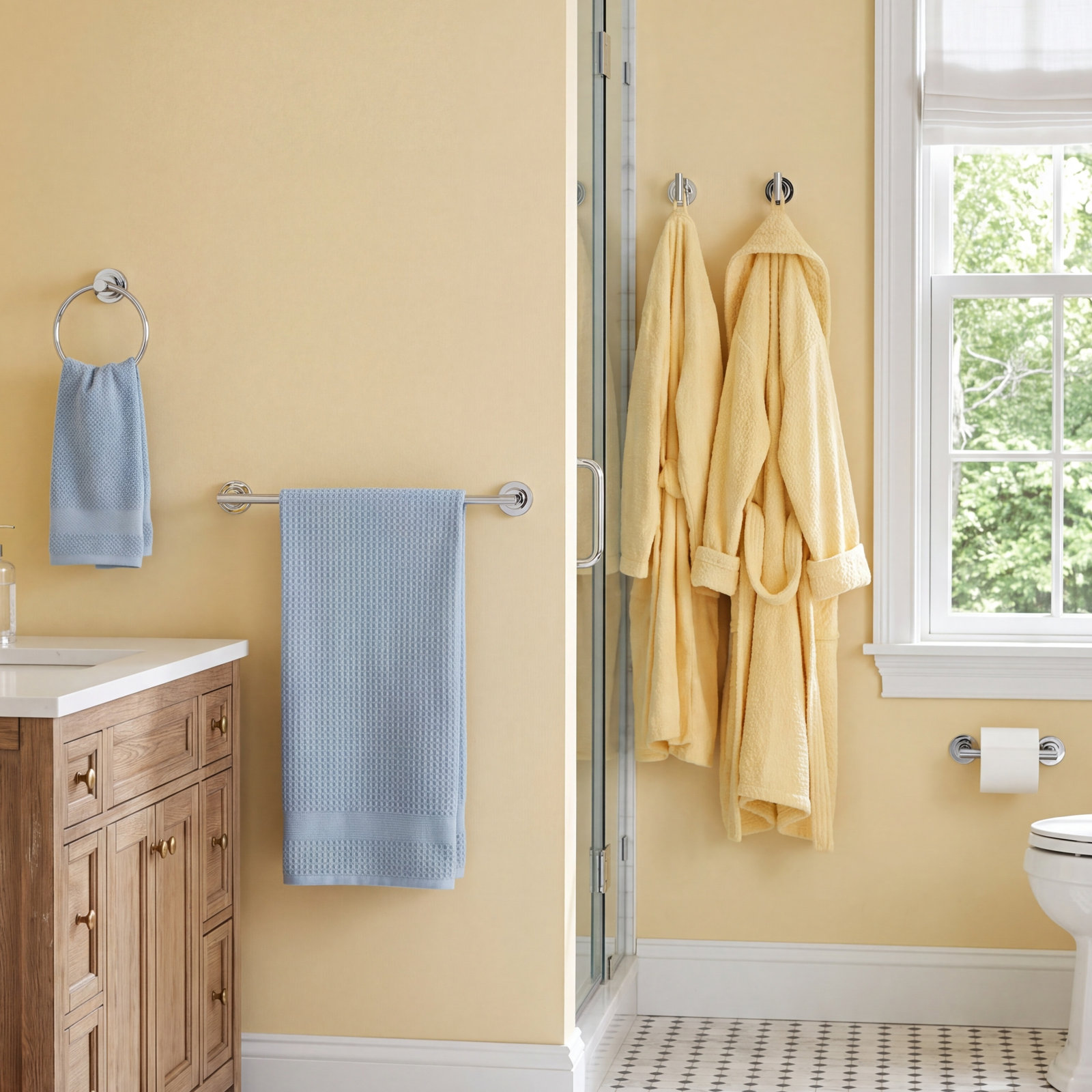 Kingston Brass Concord 5-Piece Bathroom Hardware Set, Polished Chrome