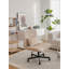 Chaise de bureau moderne, chaise de bureau d'ordinateur avec tissu en lin-127301148