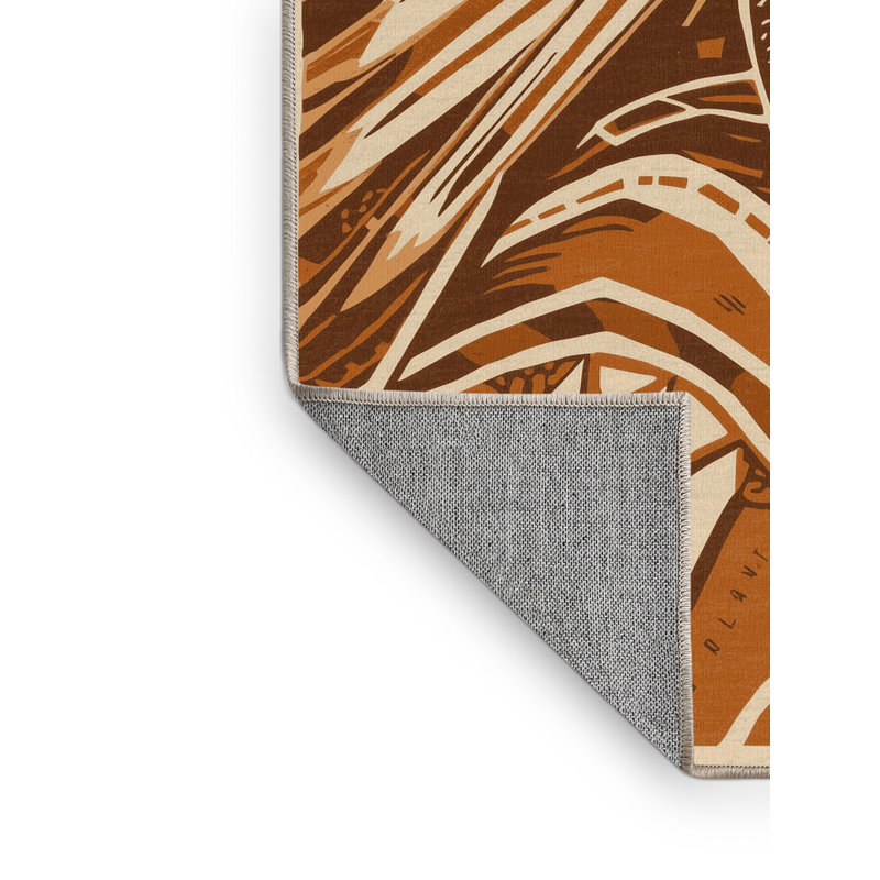 Tapis lavable à la machine Elmwood Sioux Warrior Global, 8 x 10