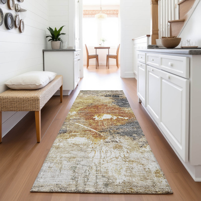 Premium Machine Washable Jessie AMF1199 Abstract Rug, Runner 2'3" x 7'6"