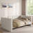 Upholstered Daybed with Curved Ribbed Design