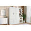 Armoire multifonctionnelle avec bureau convertible, tringle suspendue et tiroirs de rangement - idéale pour la chambre à coucher, le vestiaire et la buanderie