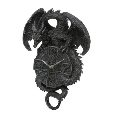 Horloge murale celtiquey sculpturale dragon