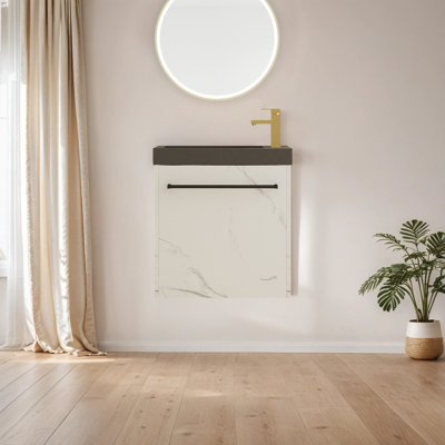 Josalee 19.72'' Single Bathroom Vanity with Resin Top