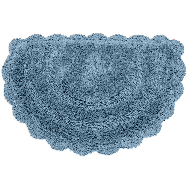 Tapis pour salle de bain Crouseville, Bleu de province