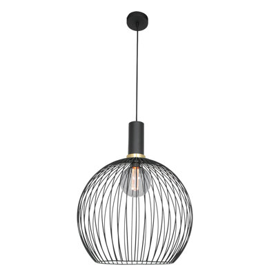 Audrina 1 - Light Black Sphere Pendant