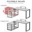 L-Shaped Metal Base Computer Desk-978524069-978524070