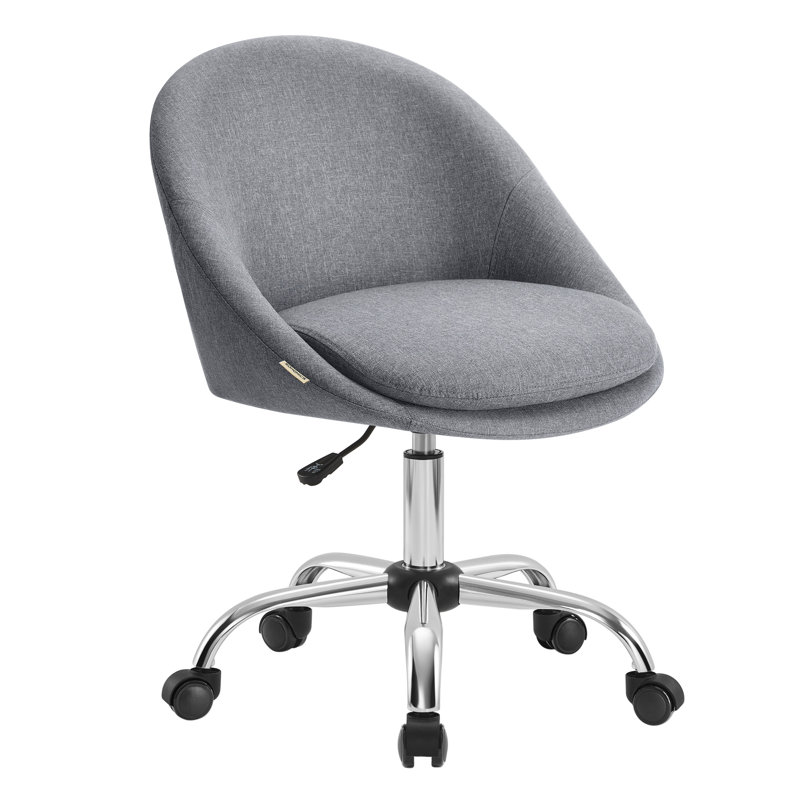 Akon Office Chair, Silver, Grey Linen