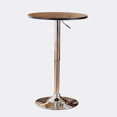 Laterrian End Table Belham Round Top Adjustable Height with Base Metal Bar Table