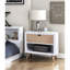 Ensemble de meubles de chambre à coucher avec tiroir et finition ouverte blanc et naturel 1pc