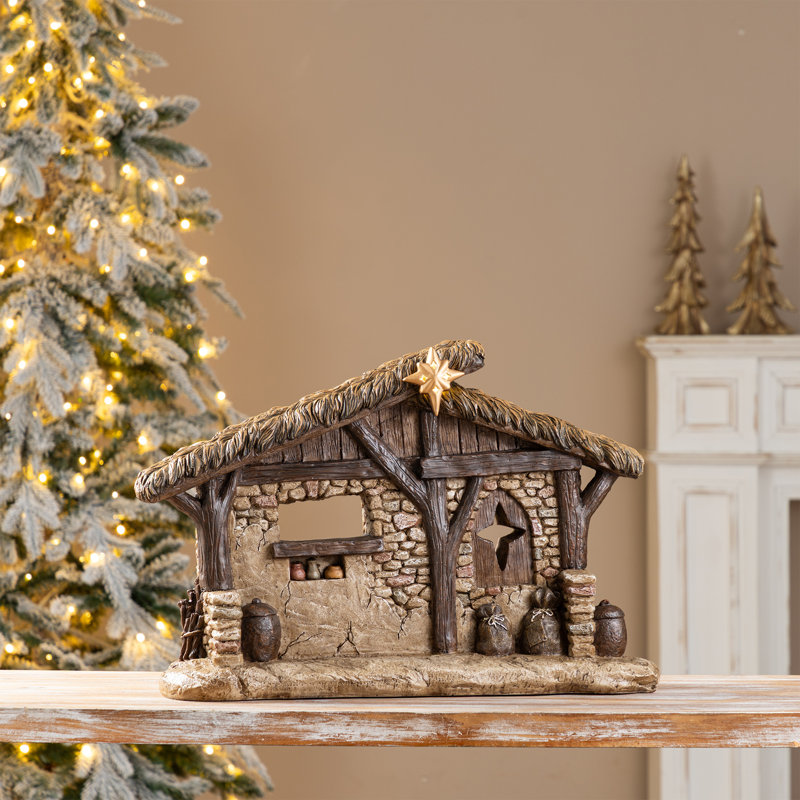 Crèche de Noël 14,5 "H