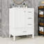Meuble-lavabo en bois avec lavabo en céramique, 3 tiroirs et porte -1596492839