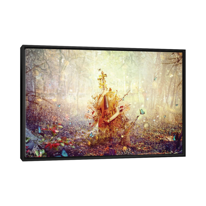 « silence », impression sur toile, Toile avec cadre noir, H 20 po x l 32 po x P 48 po, Pas de tapis