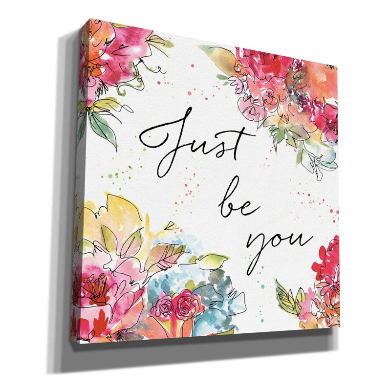 Floral Figures IX by Anne Tavoletti - Wrapped Canvas Textual Art, 37" H x 37" W x 1.5" D