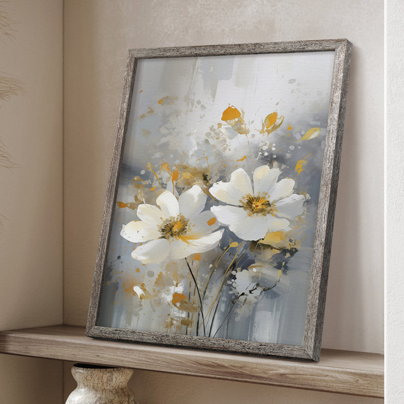 Reproduction encadrée FLORAL Series CDXI - bois massif, H 15 po x l 12 po